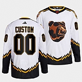 Men's Boston Bruins Custom White 2022 Reverse Retro Stitched Jersey,baseball caps,new era cap wholesale,wholesale hats